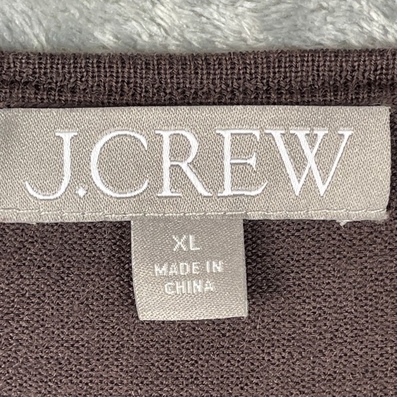 J Crew Halle Sweater Womens XL Brown Merino Wool Long Sleeve Pullover Old Money - Picture 2 of 8